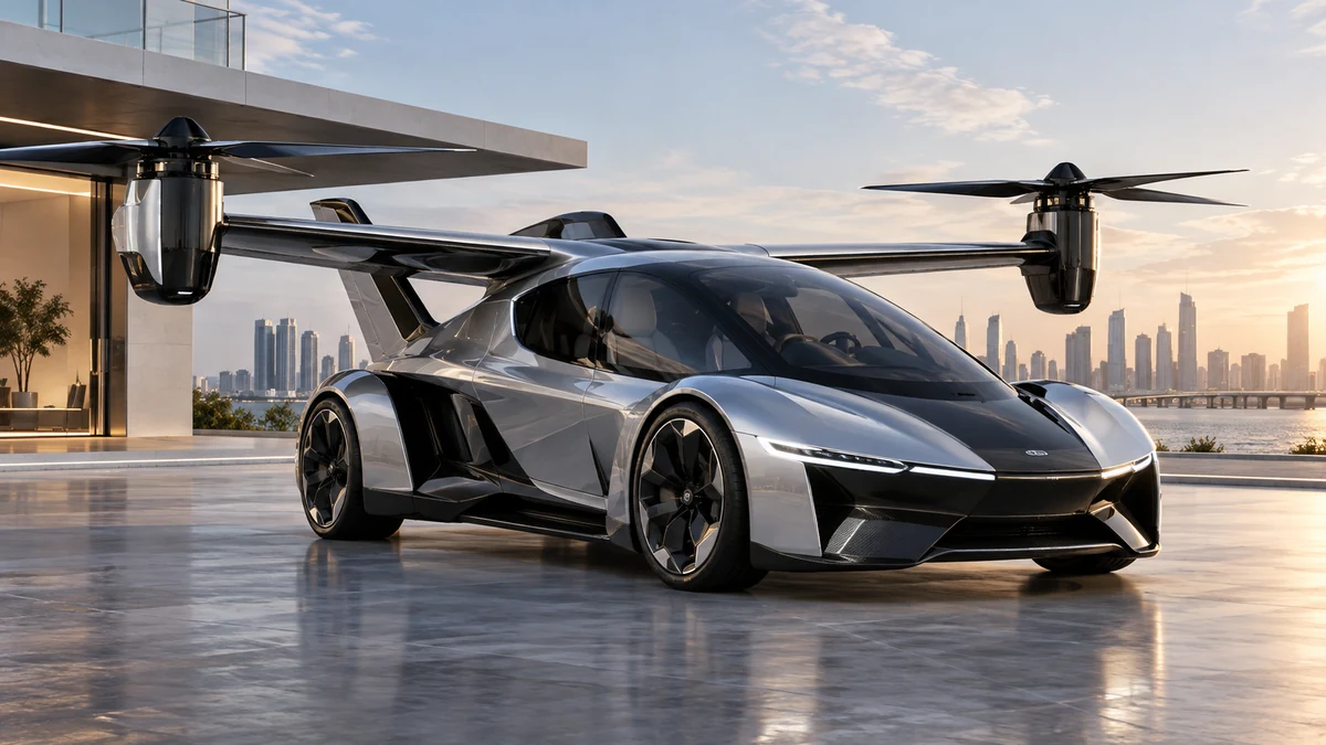 Roadable flying car concept
